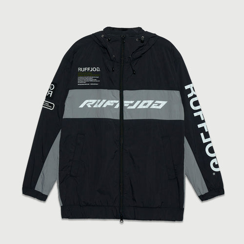 RACING LOGO HOODIE JACKET BLACK