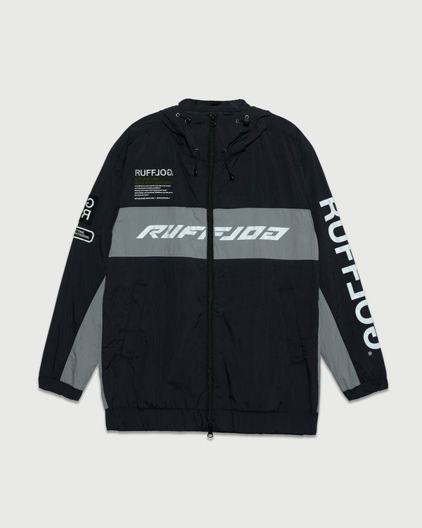 RACING LOGO HOODIE JACKET BLACK