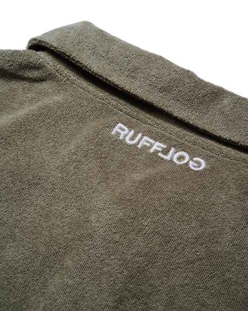 Pile Mesh #GOLF Polo Shirt Olive
