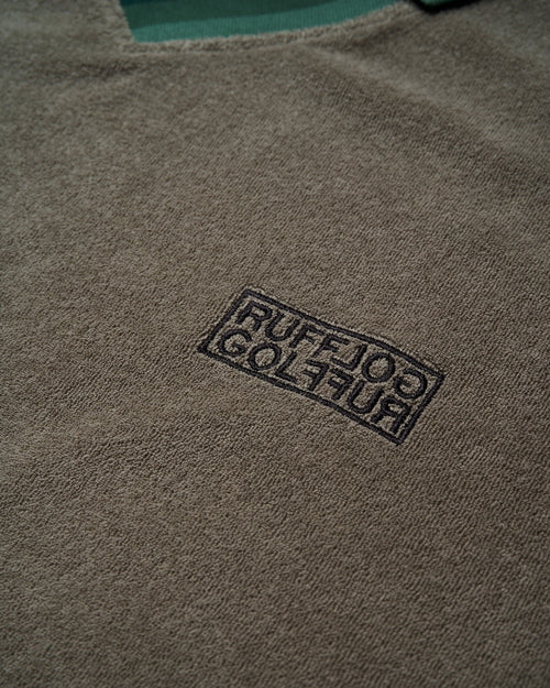Tri-Collar Pile Mesh Polo Olive