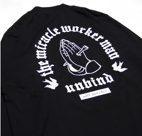 OASIS MOCK LONG TEE BLACK