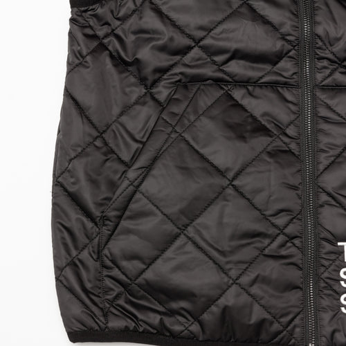 QUILT REVERSIBLE VEST BLKGRY