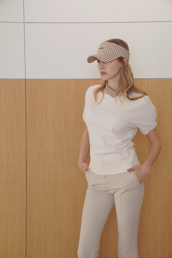 Gingham Check SUNVISOR