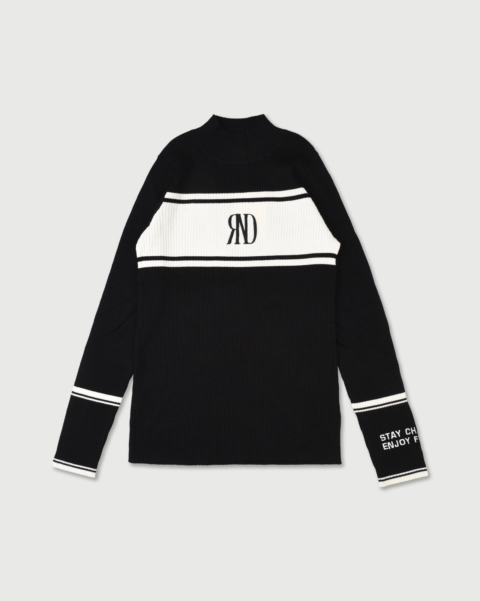 ハイネックRNDロゴリブニットトップス – RUFFLOG