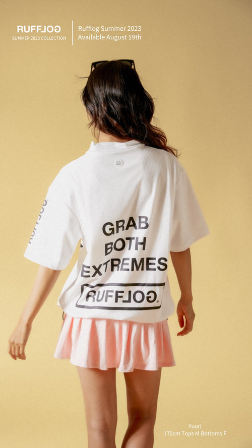 MESH SPONSORED MOCK TEE WHITE