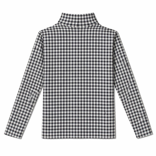 CHECK MOCKNECK TOP