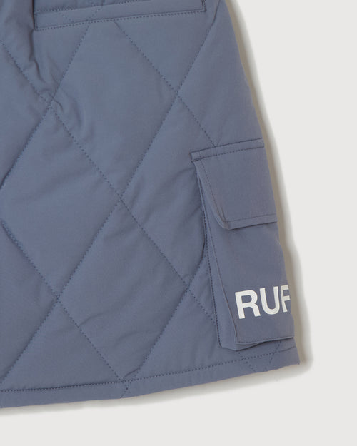 STRAIGHT QUILT PUFFER SKIRT GREY