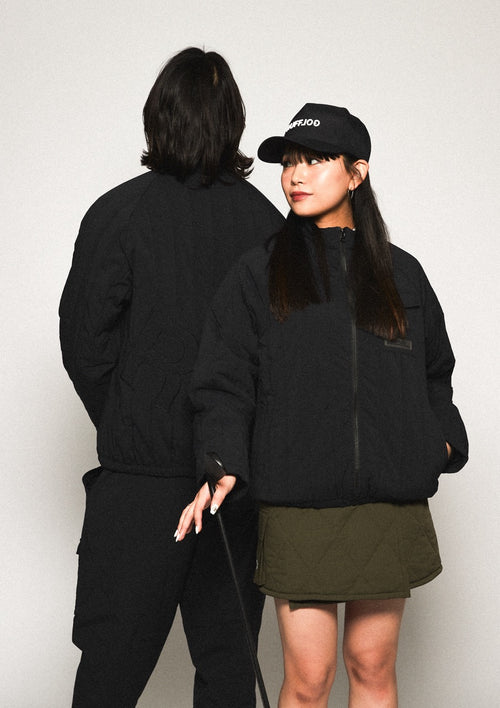 STRAIGHT QUILT PUFFER SKIRT KHAKI