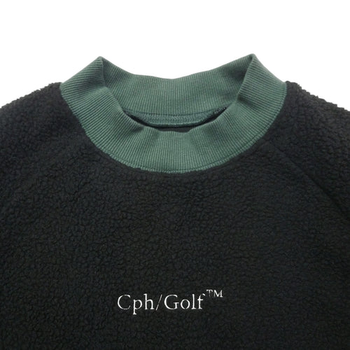 #BI COLOR MOCK NECK PULLOVER BLACK