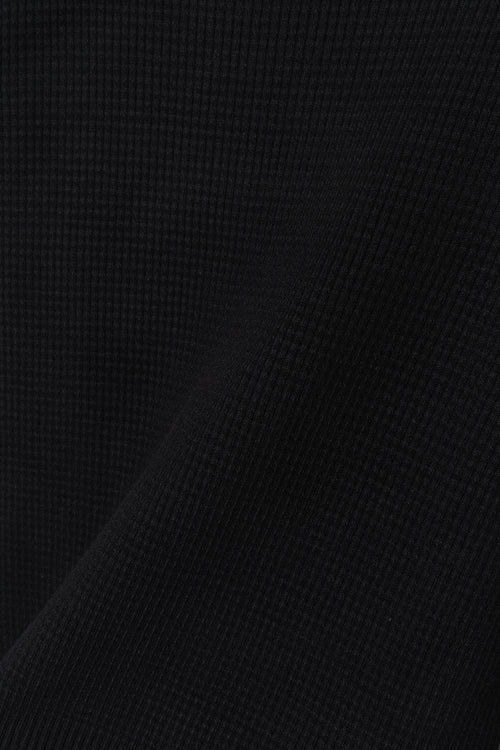 Waffle knit zip-up