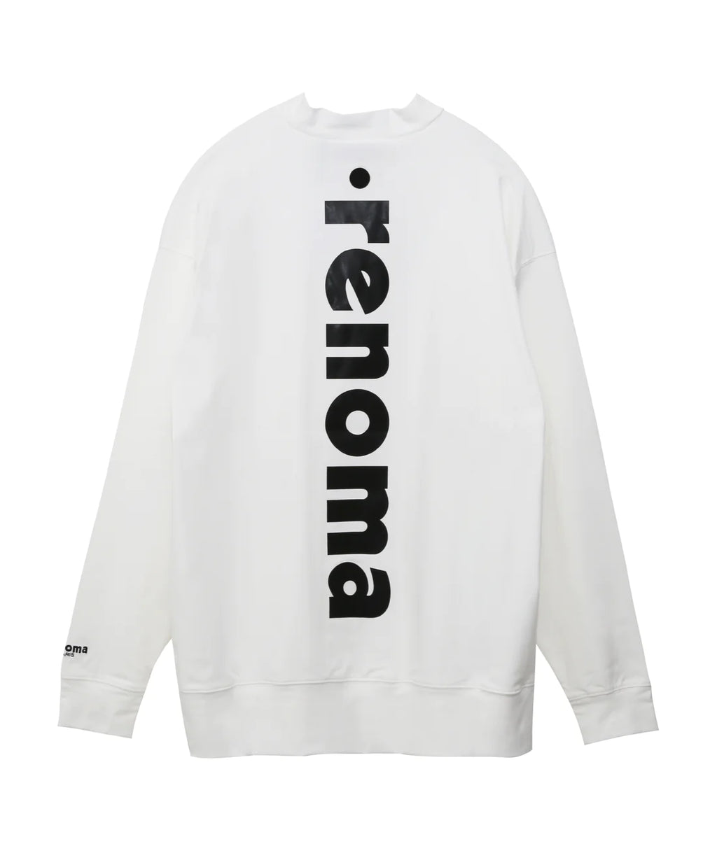 buddix】Logo Mock Neck Tee LS White／Lサイズ-