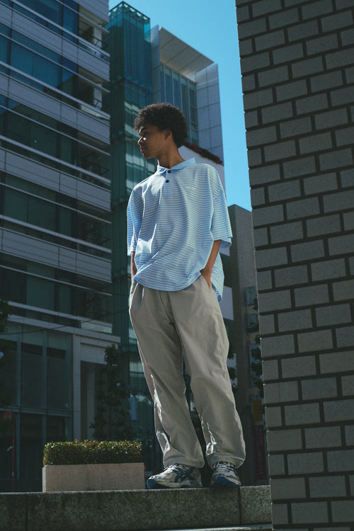 Local GOLF | Border S/S POLO SHIRT | Saxe Blue