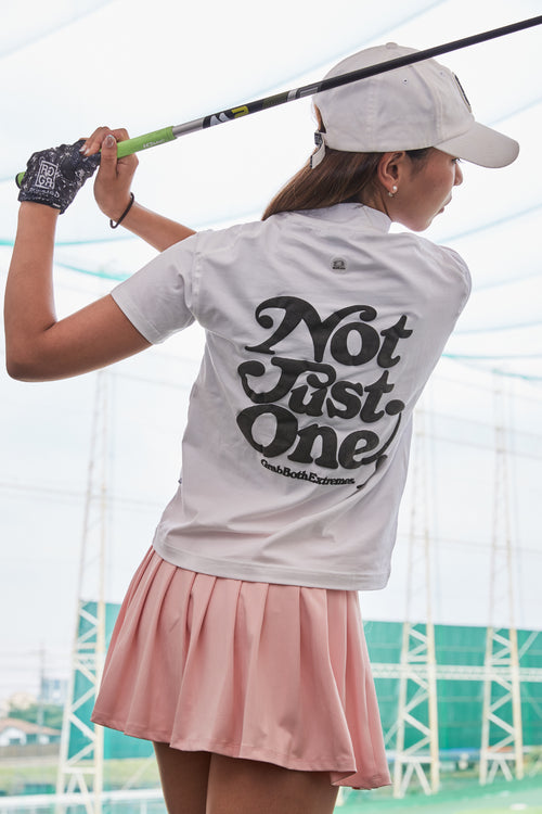 RUFFLOG CURSIVE LOGO SKIRT PINK