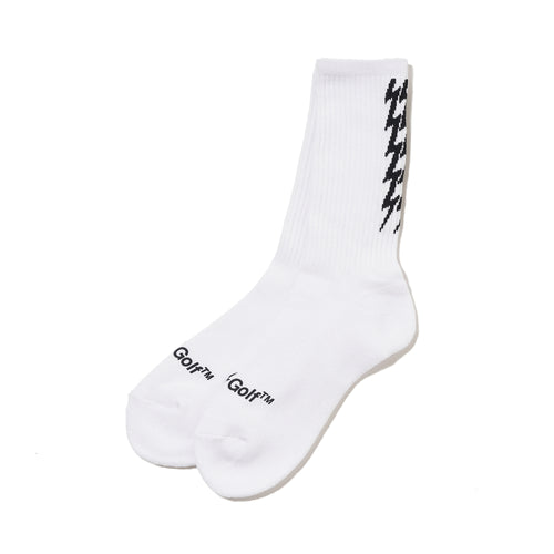 #THUNDER STRIPES 2PC SOCKS WHITE & BLACK