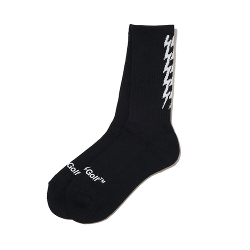 #THUNDER STRIPES 2PC SOCKS WHITE & BLACK