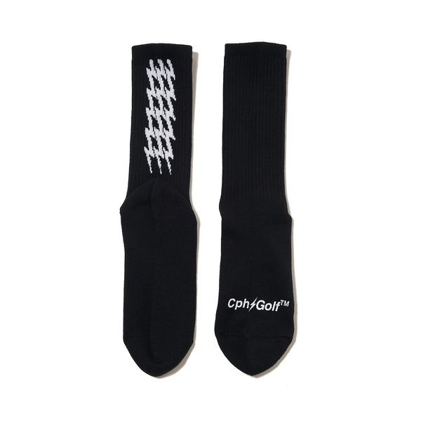 #THUNDER STRIPES 2PC SOCKS WHITE & BLACK