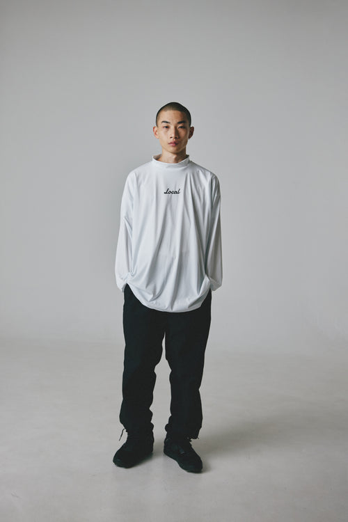 OG Logo L/S MOCK NECK WHITE