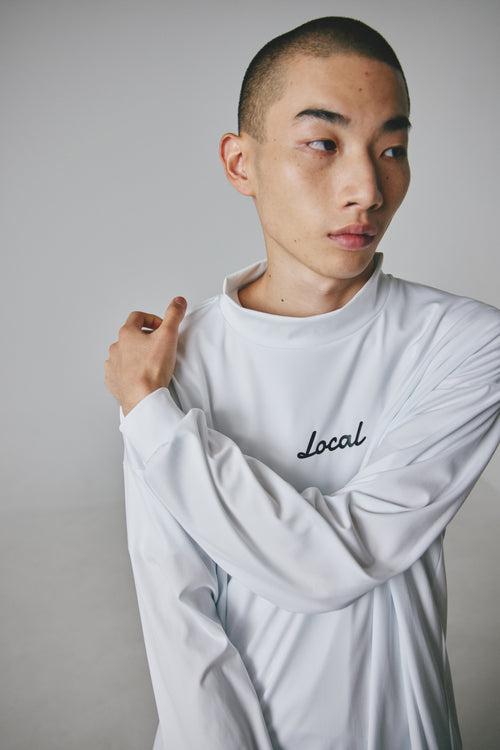 OG Logo L/S MOCK NECK WHITE