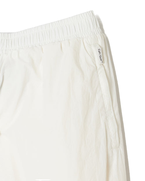 #SIDE ZIPPER NYLON PANTS WHITE