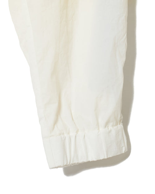 #SIDE ZIPPER NYLON PANTS WHITE
