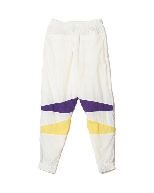#SIDE ZIPPER NYLON PANTS WHITE