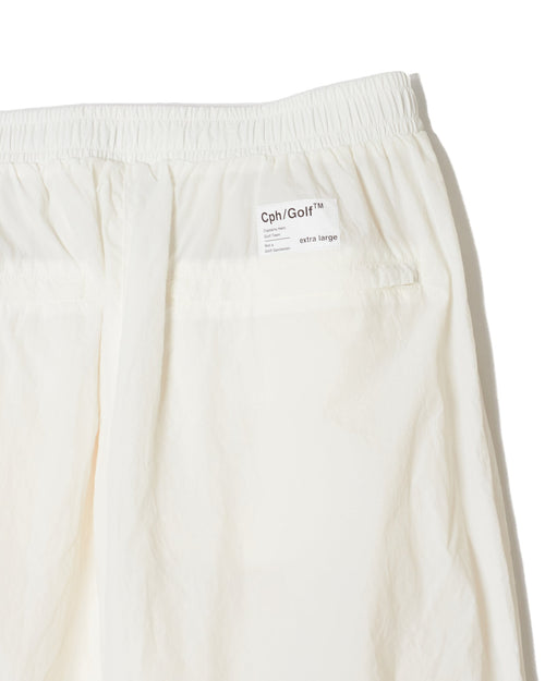 #SIDE ZIPPER NYLON PANTS WHITE