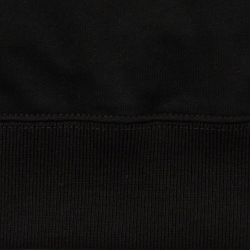 #JAQUARD MOCK NECK LS TEE BLACK
