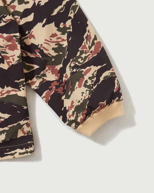 #TACTICAL NO-COLLAR JACKET KHAKI CAMO