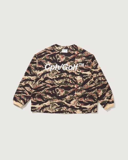 #TACTICAL NO-COLLAR JACKET KHAKI CAMO