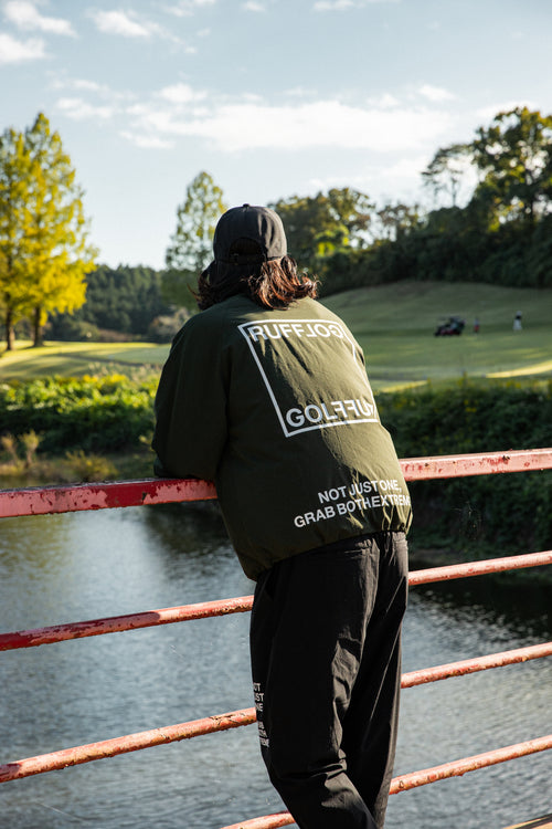 STRETCH NYLON WIND BREAKER KHAKI