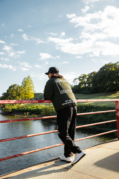 STRETCH NYLON WIND BREAKER KHAKI