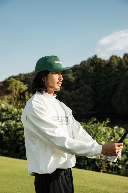 N/G BOTH SIDE L/S MOCK NECK WHITE