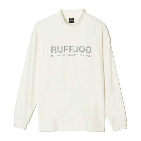 N/G BOTH SIDE L/S MOCK NECK WHITE – RUFFLOG