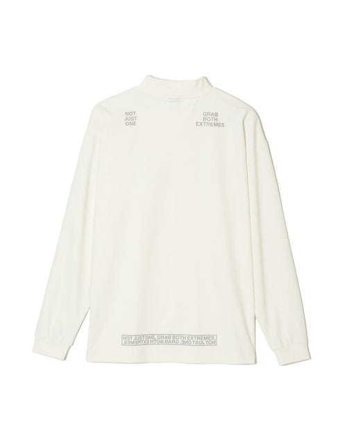 N/G BOTH SIDE L/S MOCK NECK WHITE