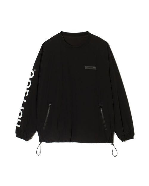 STRETCH NYLON WIND BREAKER BLACK