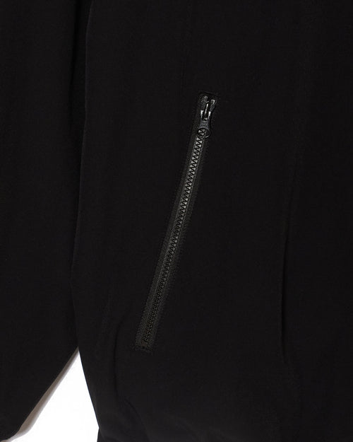 STRETCH NYLON WIND BREAKER BLACK