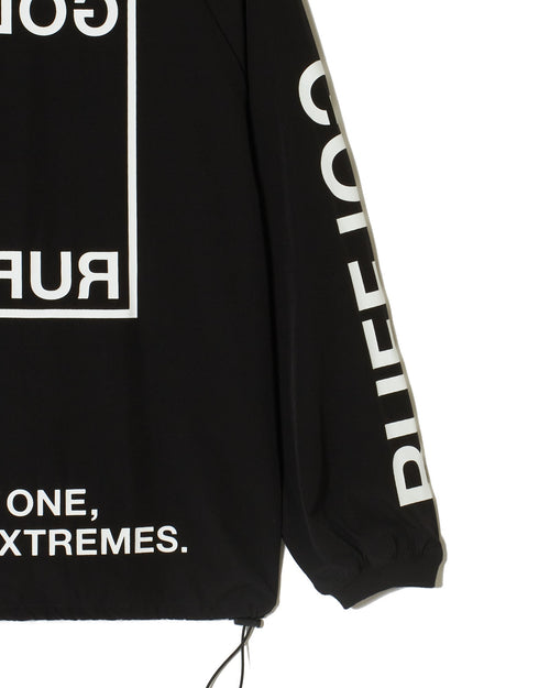 STRETCH NYLON WIND BREAKER BLACK