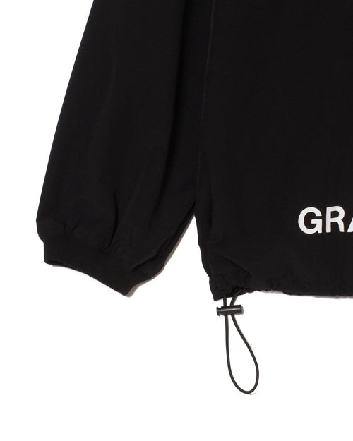 STRETCH NYLON WIND BREAKER BLACK