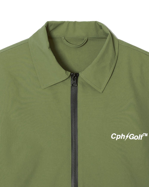 #THUNDER STRIPES W-P JACKET GREEN