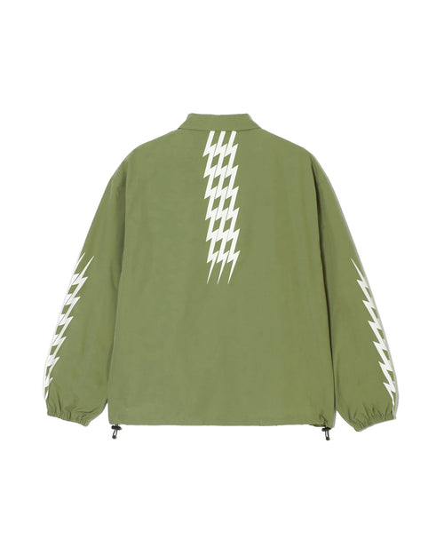 #THUNDER STRIPES W-P JACKET GREEN