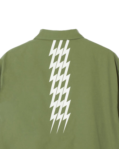 #THUNDER STRIPES W-P JACKET GREEN