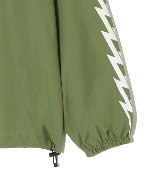 #THUNDER STRIPES W-P JACKET GREEN