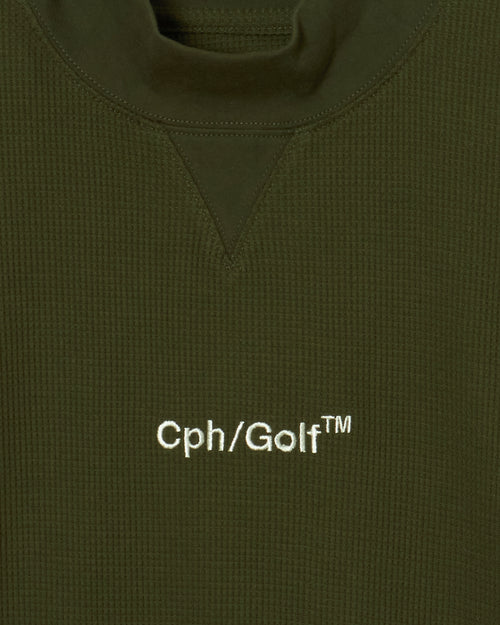 #THERMAL MOCK NECK LS TEE OLIVE