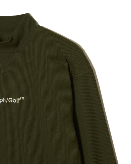 #THERMAL MOCK NECK LS TEE OLIVE