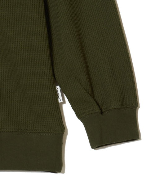 #THERMAL MOCK NECK LS TEE OLIVE