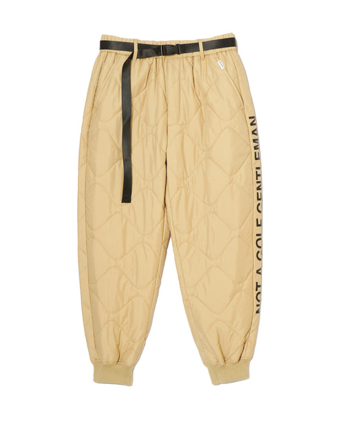 #QUILTING ADJUSTABLE JOGGER PANTS BEIGE