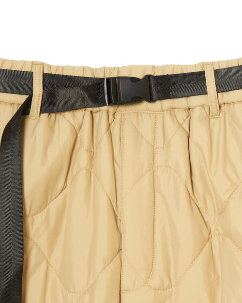 #QUILTING ADJUSTABLE JOGGER PANTS BEIGE