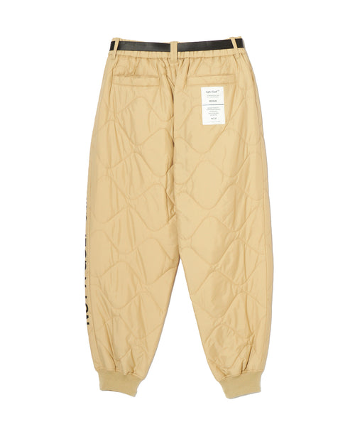 #QUILTING ADJUSTABLE JOGGER PANTS BEIGE