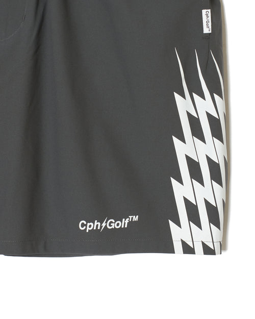 #THUNDER STRIPES ADJUSTABLE SHORT GRAY