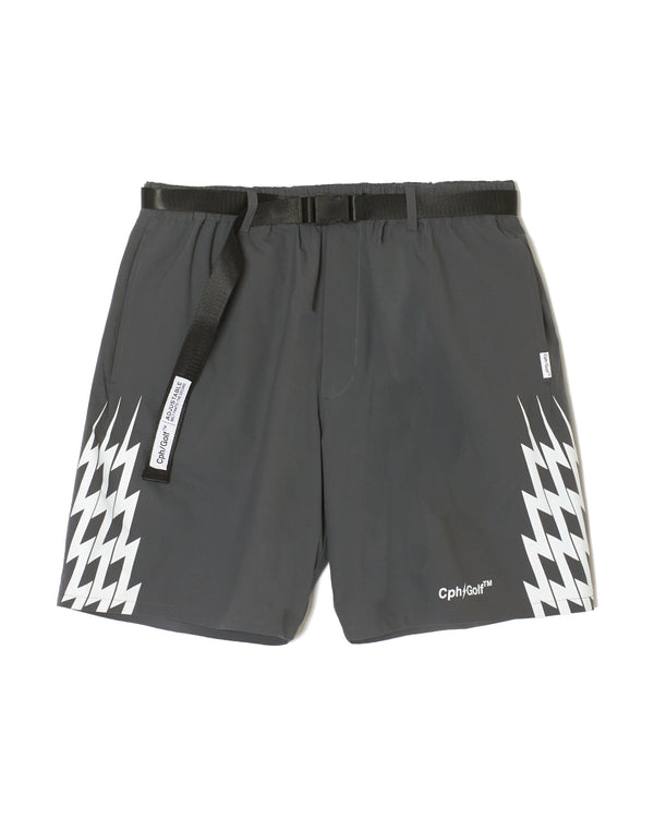 #THUNDER STRIPES ADJUSTABLE SHORT GRAY